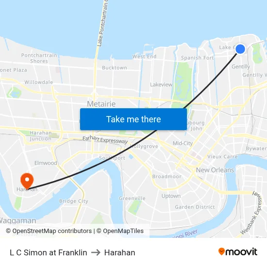L C Simon at Franklin to Harahan map