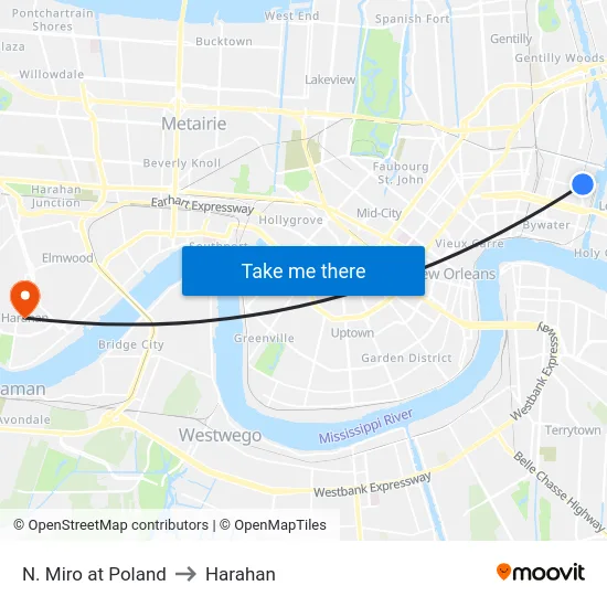 N. Miro at Poland to Harahan map