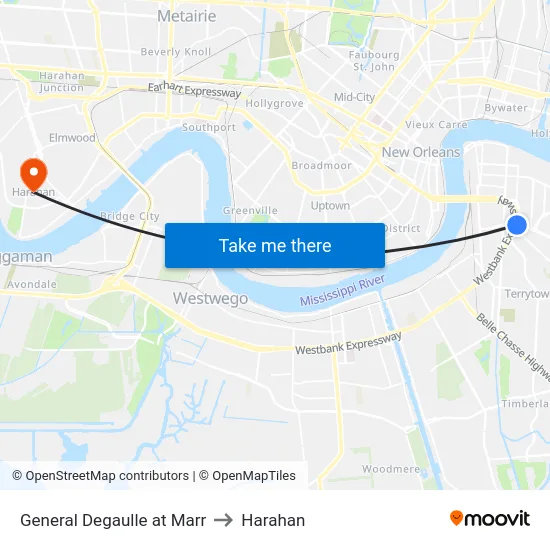 General Degaulle at Marr to Harahan map