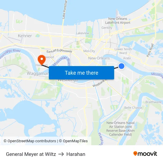 General Meyer at Wiltz to Harahan map