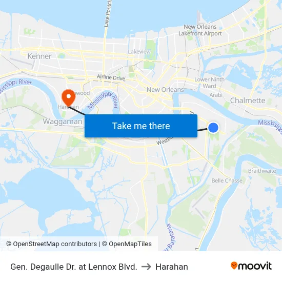 Gen. Degaulle Dr. at Lennox Blvd. to Harahan map