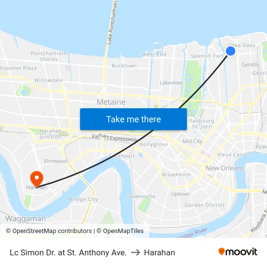 Lc Simon Dr. at St. Anthony Ave. to Harahan map
