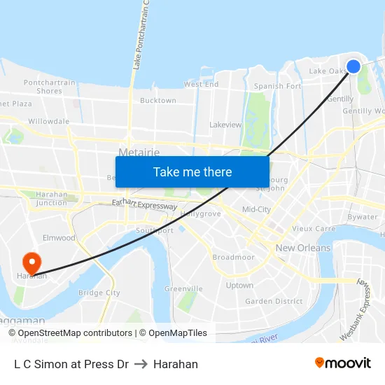 L C Simon at Press Dr to Harahan map