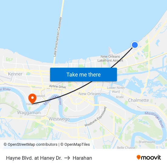 Hayne Blvd. at Haney Dr. to Harahan map