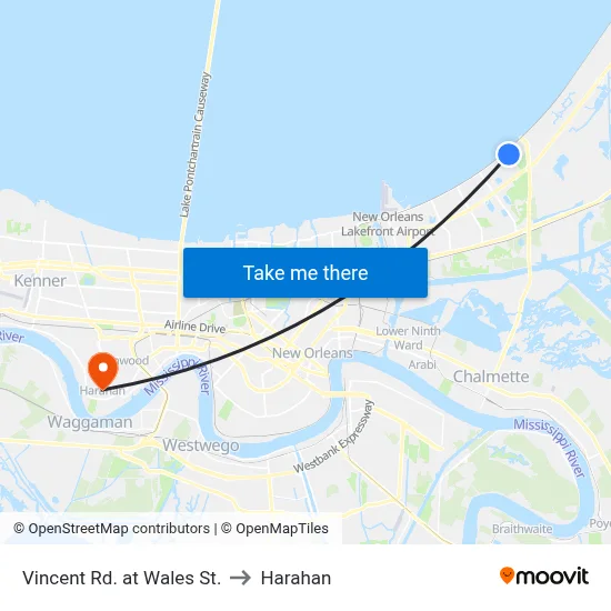 Vincent Rd. at Wales St. to Harahan map