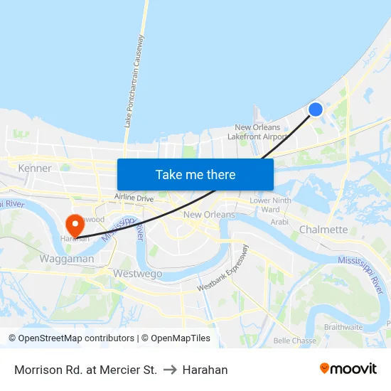 Morrison Rd. at Mercier St. to Harahan map