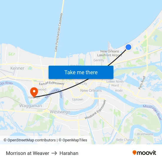 Morrison at Weaver to Harahan map