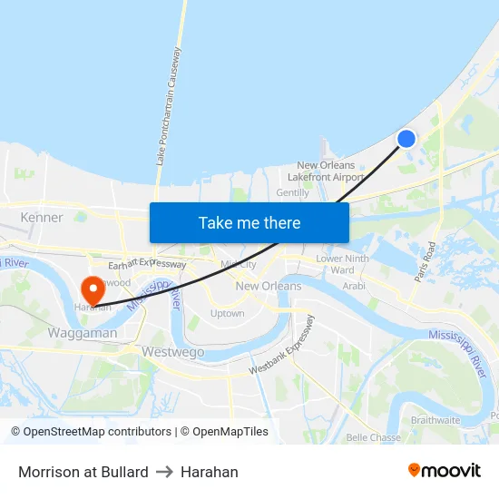 Morrison at Bullard to Harahan map