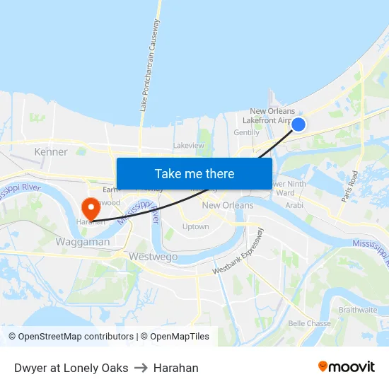 Dwyer at Lonely Oaks to Harahan map