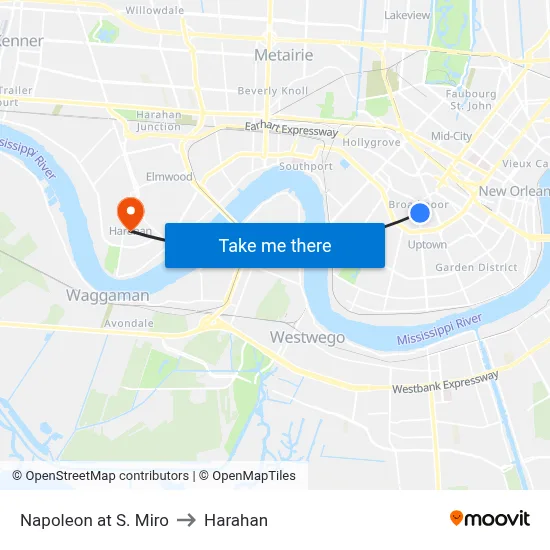Napoleon at S. Miro to Harahan map