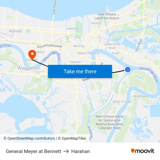 General Meyer at Bennett to Harahan map