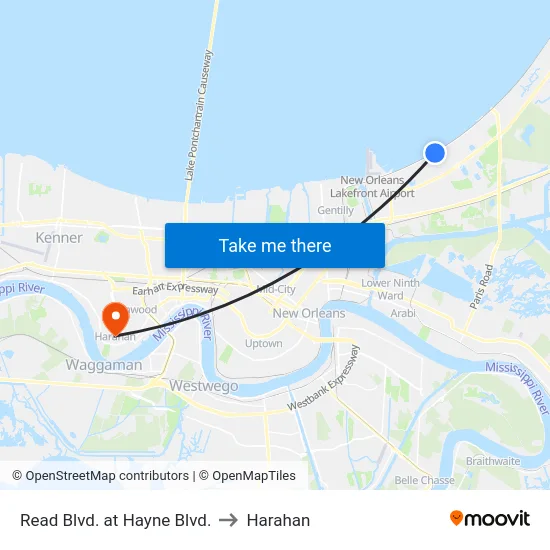 Read Blvd. at Hayne Blvd. to Harahan map