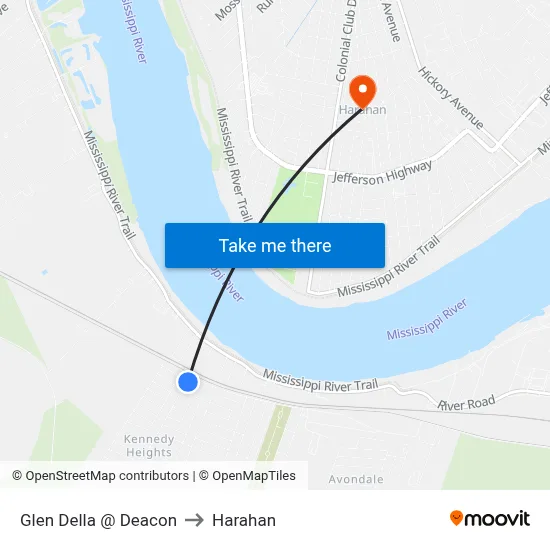 Glen Della @ Deacon to Harahan map