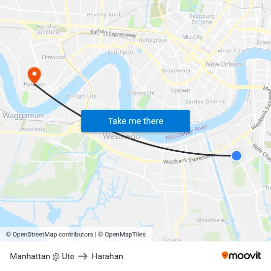 Manhattan @ Ute to Harahan map