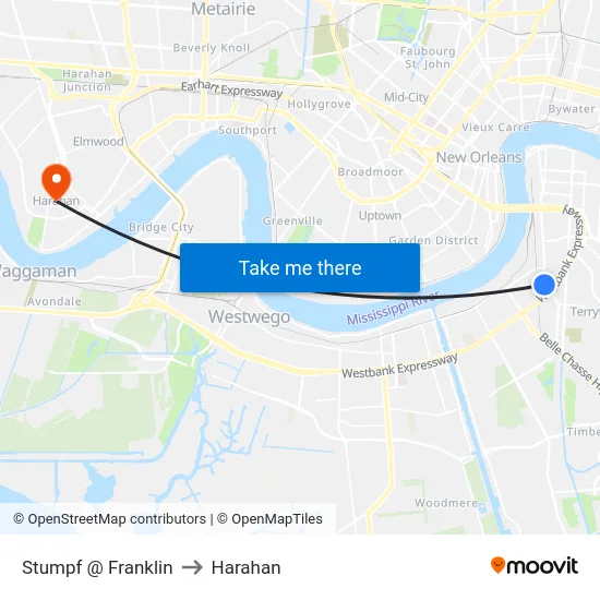 Stumpf @ Franklin to Harahan map