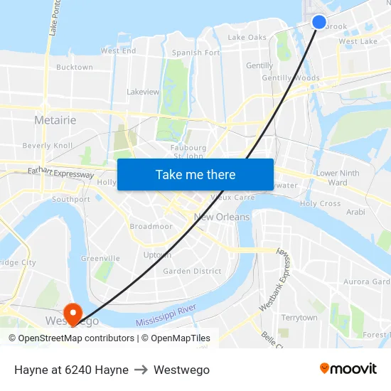 Hayne at 6240 Hayne to Westwego map