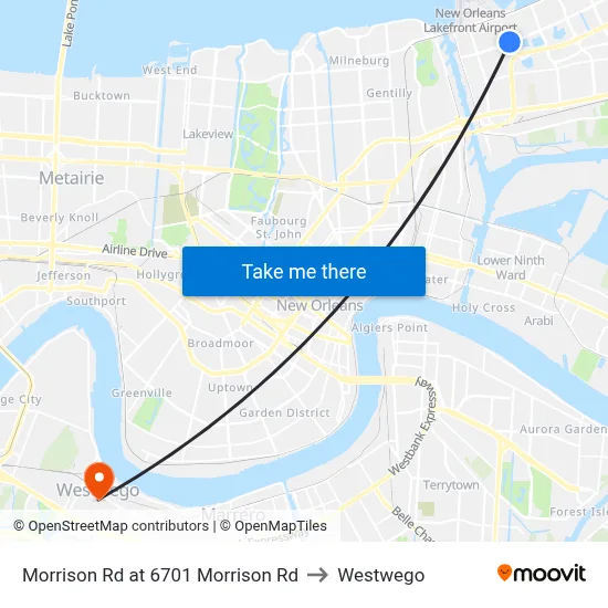 Morrison Rd at 6701 Morrison Rd to Westwego map