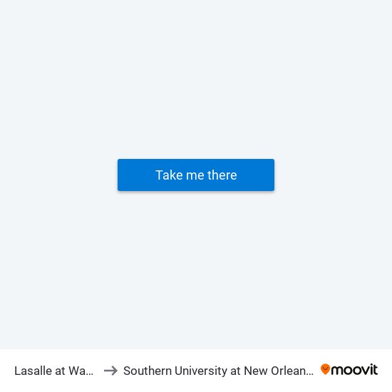 Lasalle at Washington to Southern University at New Orleans - Park Campus map