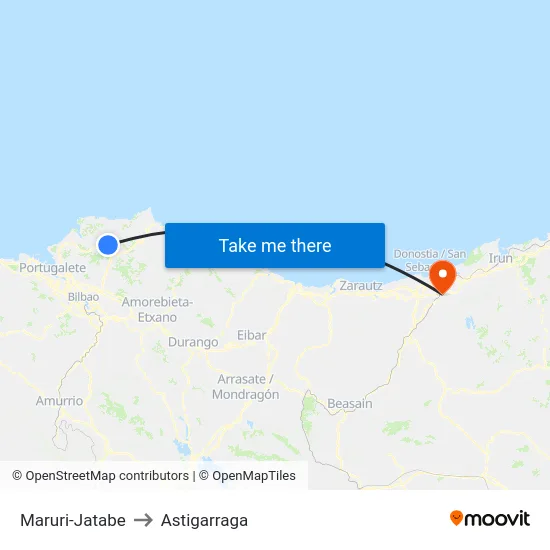 Maruri-Jatabe to Astigarraga map