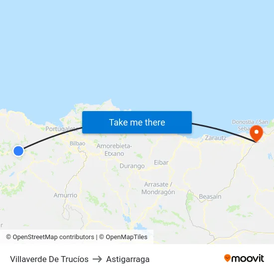 Villaverde De Trucíos to Astigarraga map