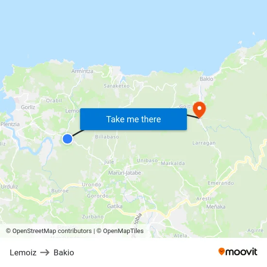 Lemoiz to Bakio map
