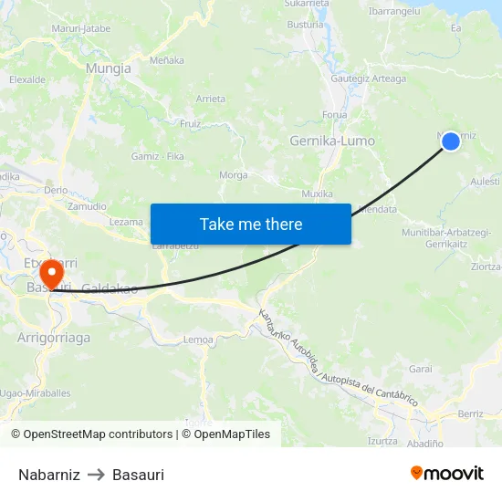 Nabarniz to Basauri map