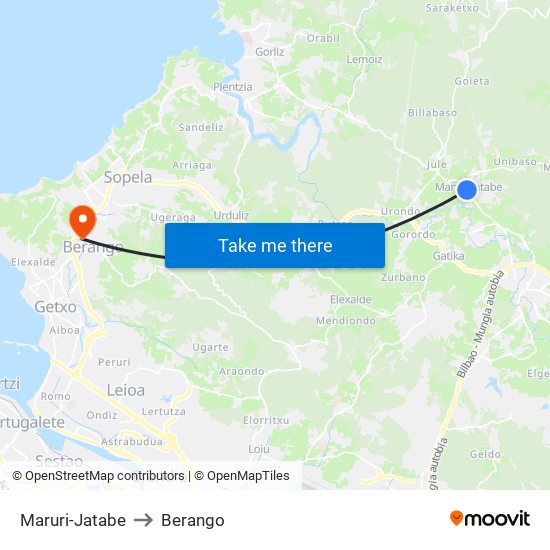 Maruri-Jatabe to Berango map