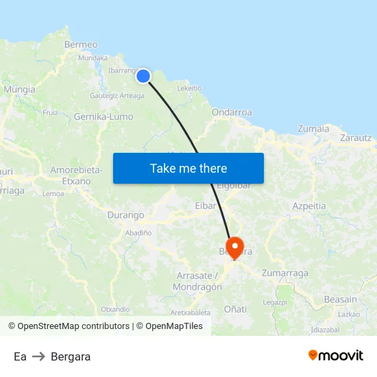 Ea to Bergara map