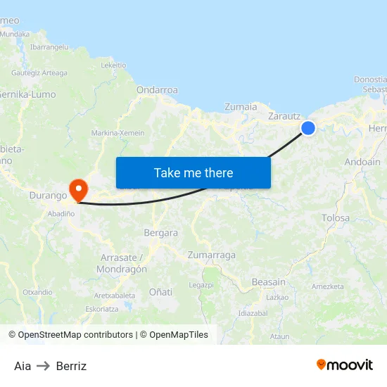Aia to Berriz map