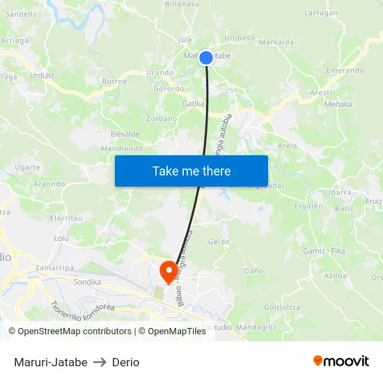 Maruri-Jatabe to Derio map