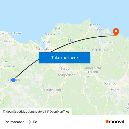 Balmaseda to Ea map