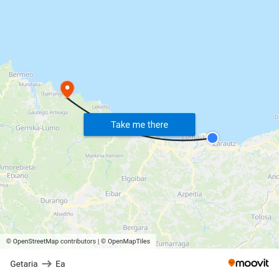 Getaria to Ea map
