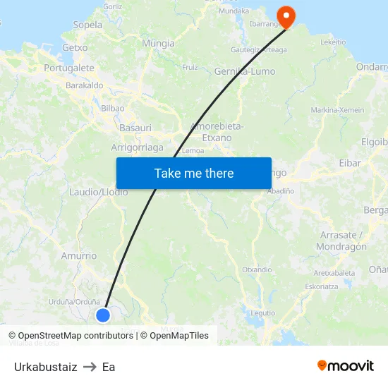 Urkabustaiz to Ea map