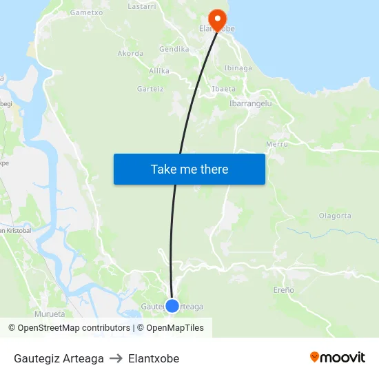 Gautegiz Arteaga to Elantxobe map