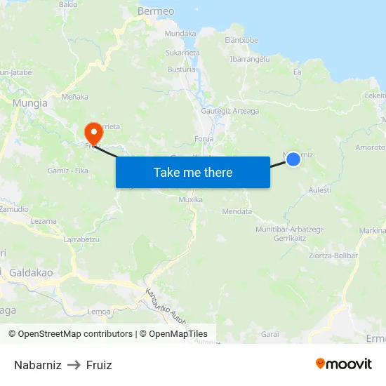 Nabarniz to Fruiz map