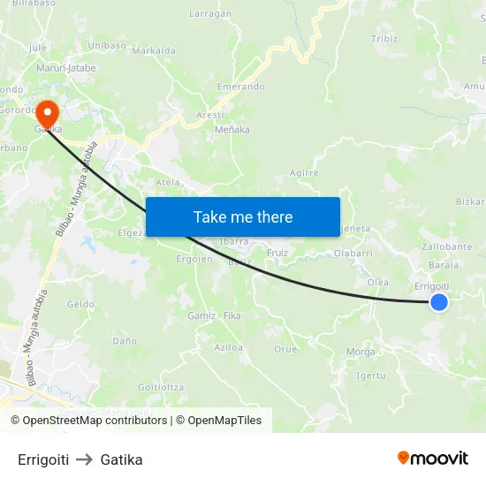 Errigoiti to Gatika map