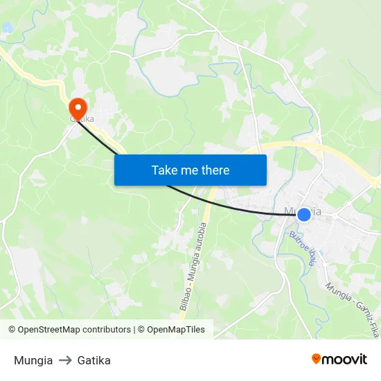 Mungia to Gatika map