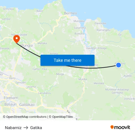 Nabarniz to Gatika map