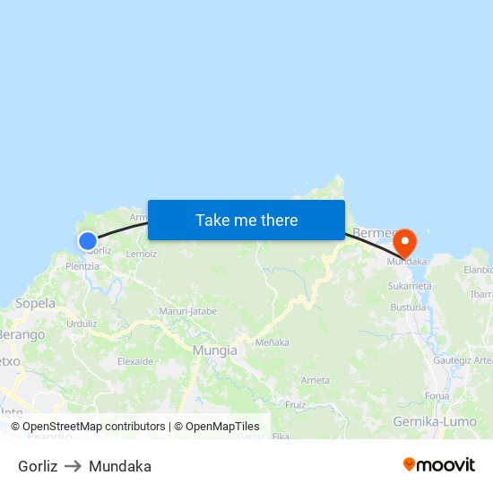 Gorliz to Mundaka map