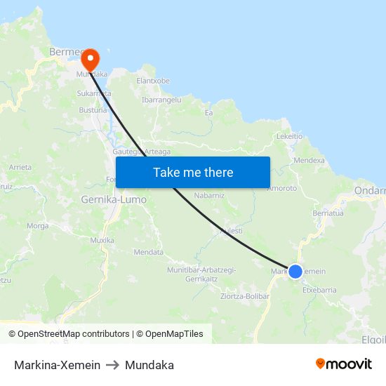 Markina-Xemein to Mundaka map