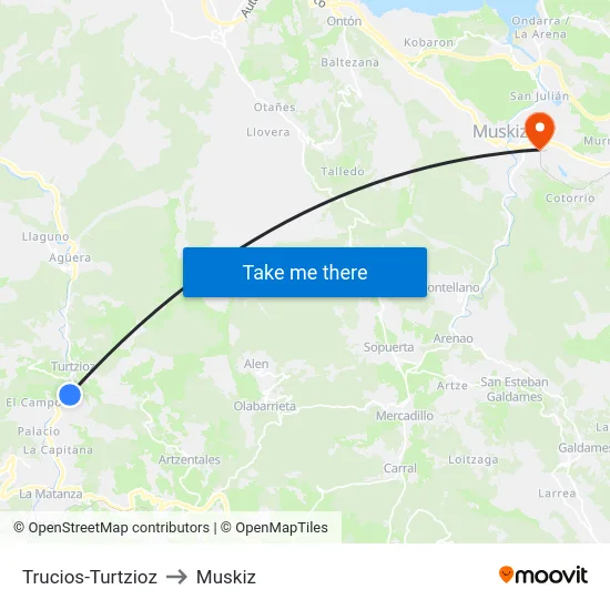 Trucios-Turtzioz to Muskiz map