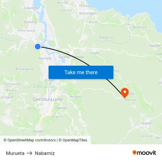 Murueta to Nabarniz map