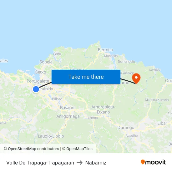 Valle De Trápaga-Trapagaran to Nabarniz map