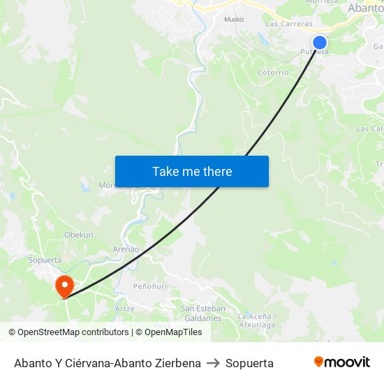 Abanto Y Ciérvana-Abanto Zierbena to Sopuerta map