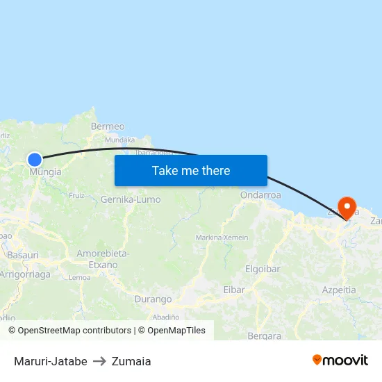Maruri-Jatabe to Zumaia map