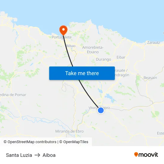 Santa Luzia to Aiboa map