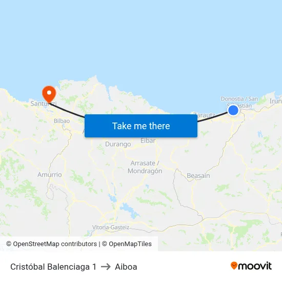 Cristóbal Balenciaga 1 to Aiboa map