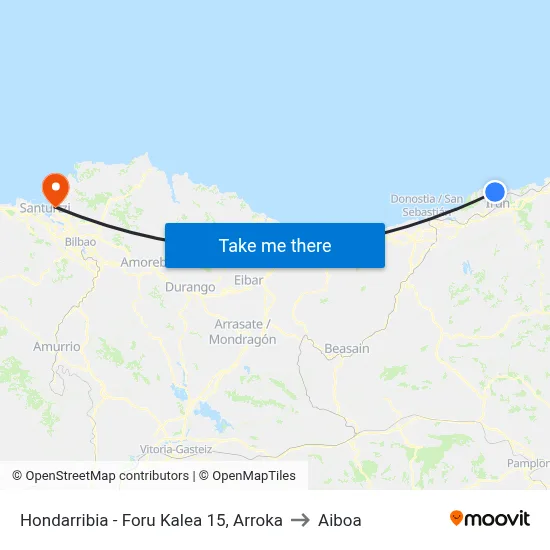 Hondarribia - Foru Kalea 15, Arroka to Aiboa map