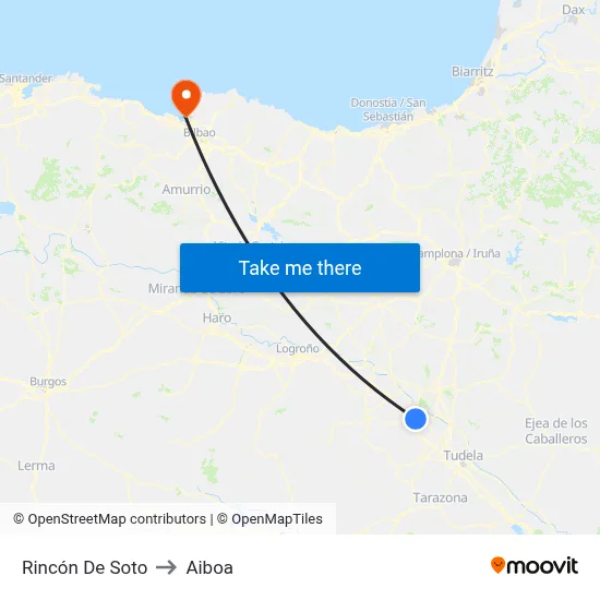 Rincón De Soto to Aiboa map