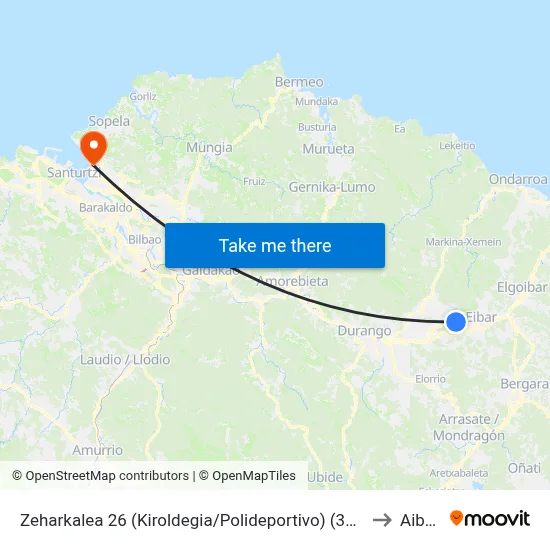 Zeharkalea 26 (Kiroldegia/Polideportivo) (3970) to Aiboa map